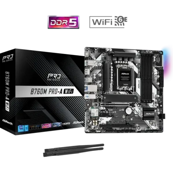 ASRock B760M Pro-A WiFi DDR5 Micro ATX Motherboard
